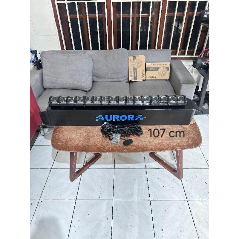 AURORA LED Evolve Light Panjang 107 cm Light Bar High Low Beam DRL 6 warna Lampu Tembak Sorot Braket