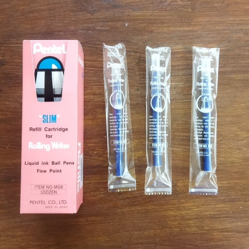 

Refill / Isi Bolpoin Pentel Warna Biru Rolling Writer