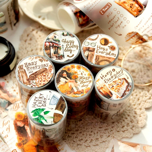 

3M/Roll PET Tape Daily Series Literature Transparent Decoration Junk Handbook Tape