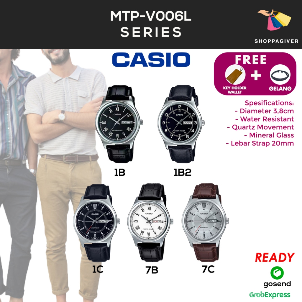 Casio Original MTP-V006L SERIES Jam Tangan Pria Casio Analog Bergaransi
