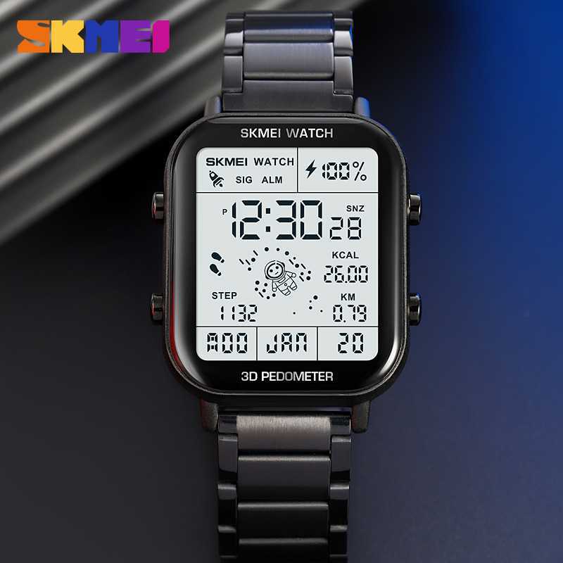 SKMEI 1888 Jam Tangan Digital Sport Watch Alarm Waterproof Pedometer