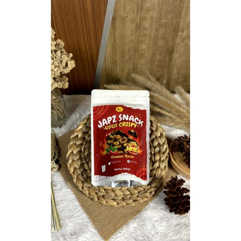 

Usus Crispy Pedas l Cemilan Pedas Japz Snack