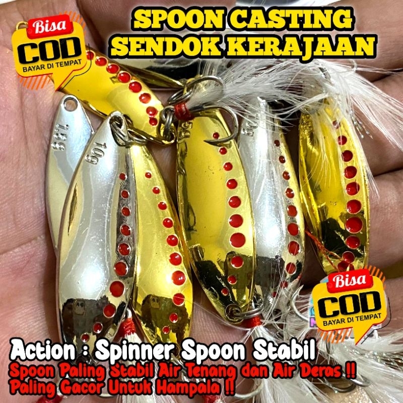 SPOON KERAJAAN / SPOON CASTING / UMPAN SPOON / SPOON EMAS / SPOON SILVER / SPOON GOLD