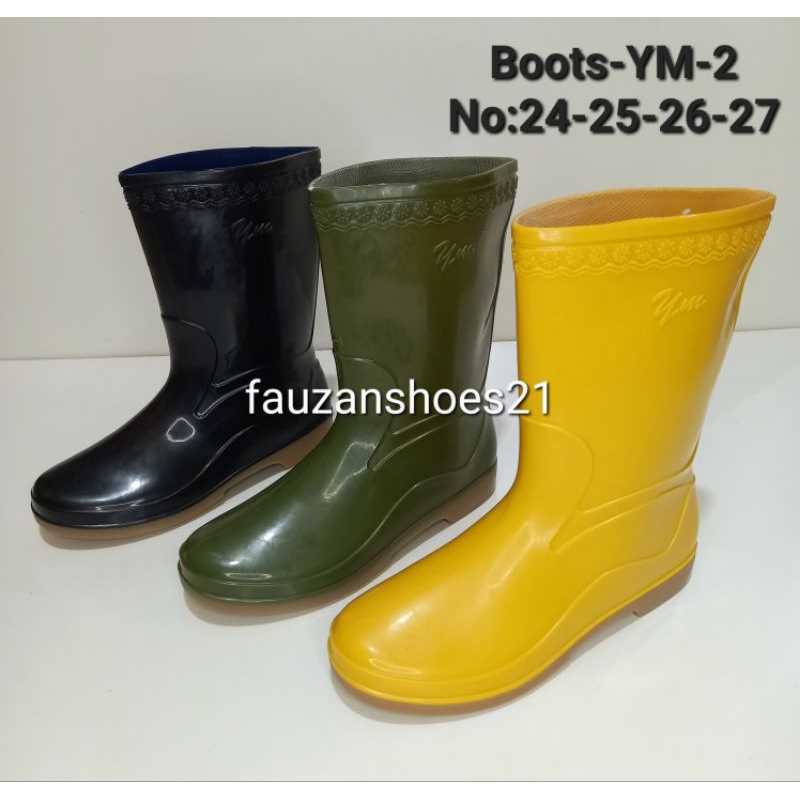 Sepatu Boots Karet Sepatu Boots Pendek Anti Air Yumeida YM-2