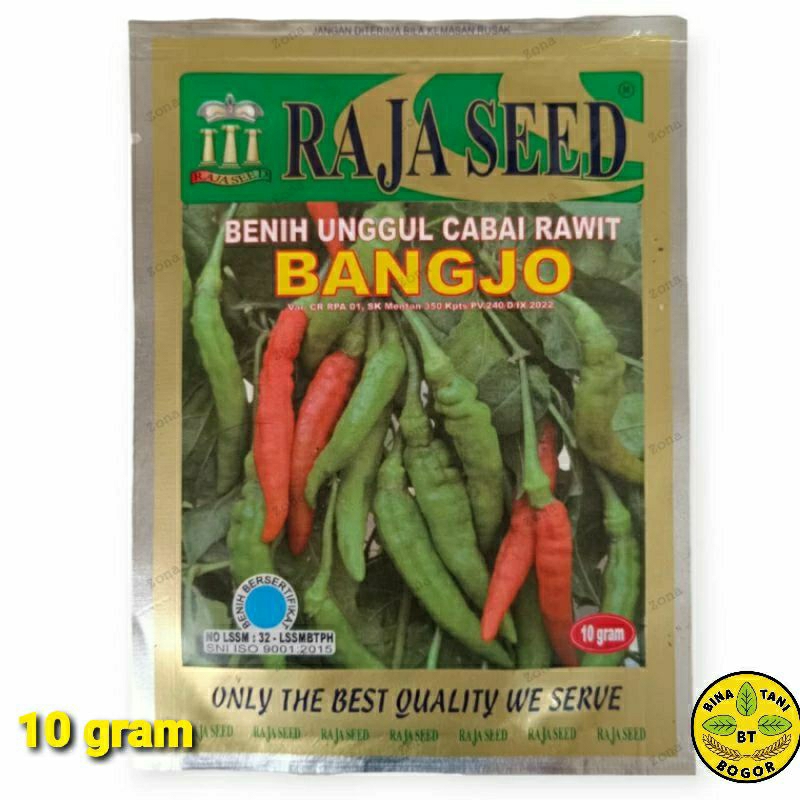 Benih/Bibit unggul Cabe rawit hijau merunduk BANGJO/isi 10 gram