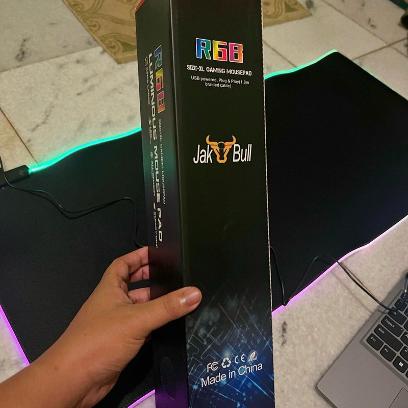 Mousepad Gaming RGB Jakbul ukuran XL (40x90)