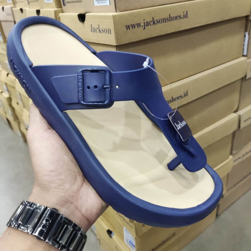 JACKSON ORIGINAL❗Sandal Phylon Jepit Navy Pria/Wanita (UNISEX)