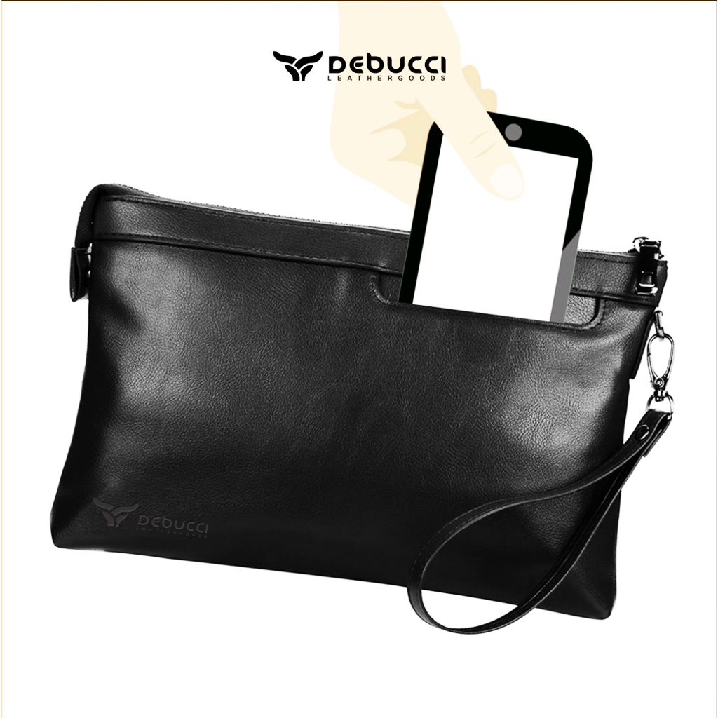 New Product Debucci Leather Goods Clutch Pria Wanita Bahan Kulit Pu Leather Premium