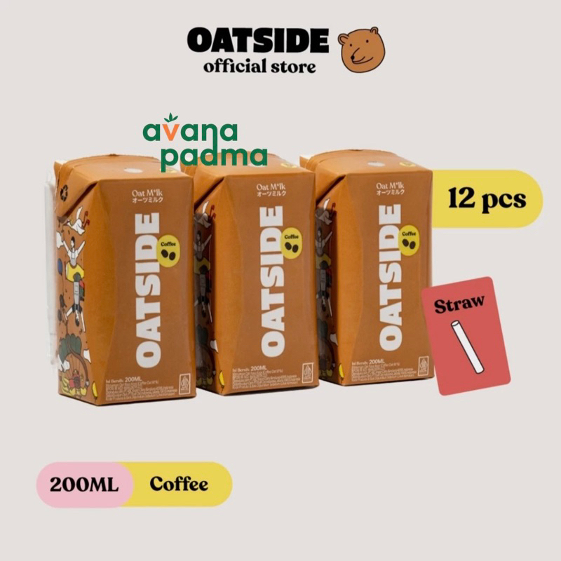 

Oatside Oat Milk Mini Straw 200ml (Bundle Isi 12) (4 Varian Rasa)