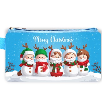 

PRAKTIS Mini Case Natal 29 Snowman People Biru Muda Tempat Pensil Karakter Souvenir Gereja Natal