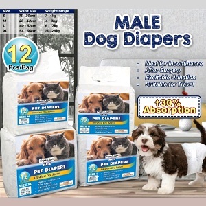 DIAPERS HAGEN & LOGAN Pet Diapers MALE CAT DOG Popok Anjing Kucing Jantan Pampers Anjing Kucing Jant