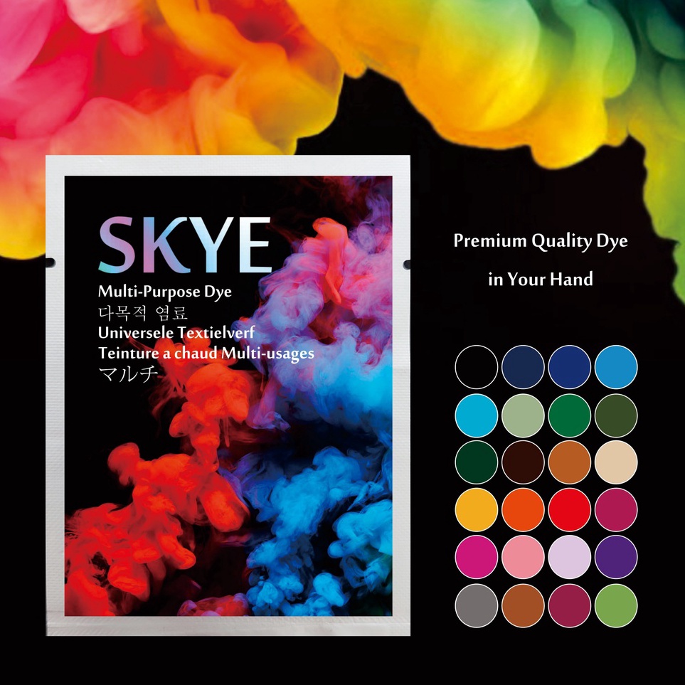 

See Here SKYE DYE Pewarna Pakaian Celup Baju dan Kain Textile Tie Dye
