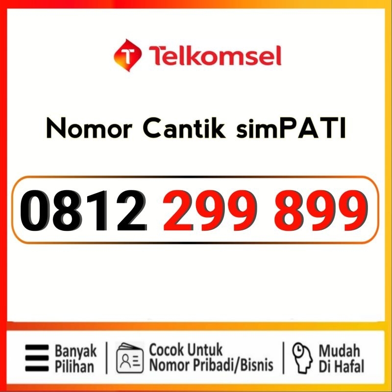 Nomer Cantik Simpati 10 digit 899