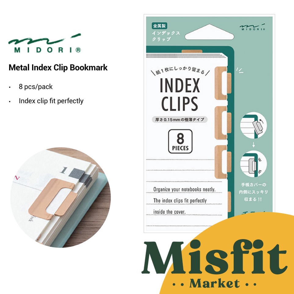 

MIDORI Metal Index Clip Bookmark Klip Halaman