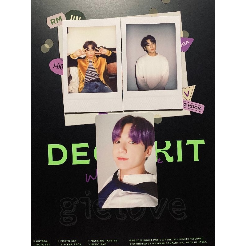 Jungkook BTS Deco Kit Photocard