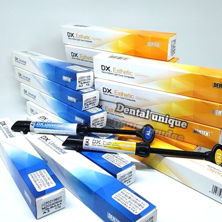 COMPOSITE DENTEX A1 A2 A3 COMPOSITE LEM KOMPOSIT TAMBALAN COMPOSIT ESTHETIC  UNIVERSAL