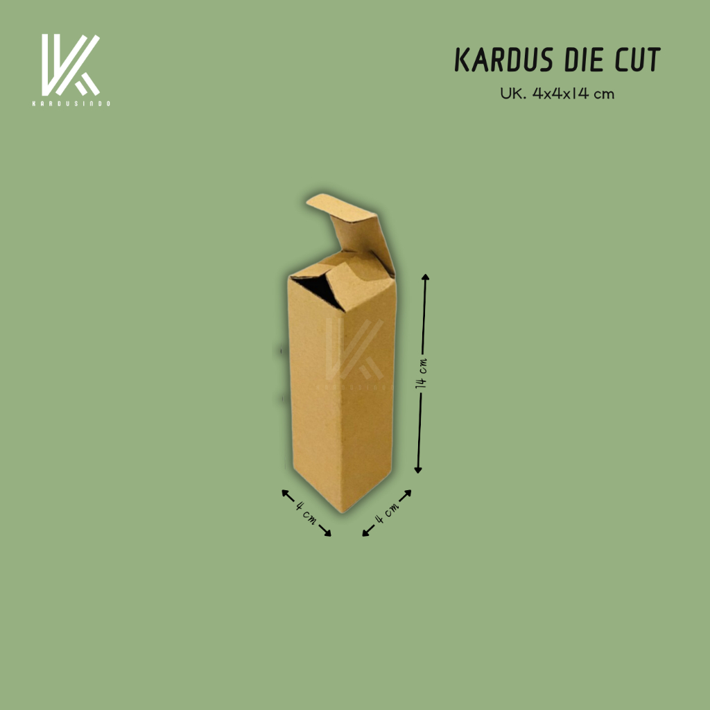 

KARDUS DIE CUT BARU UK 4x4x14 CM
