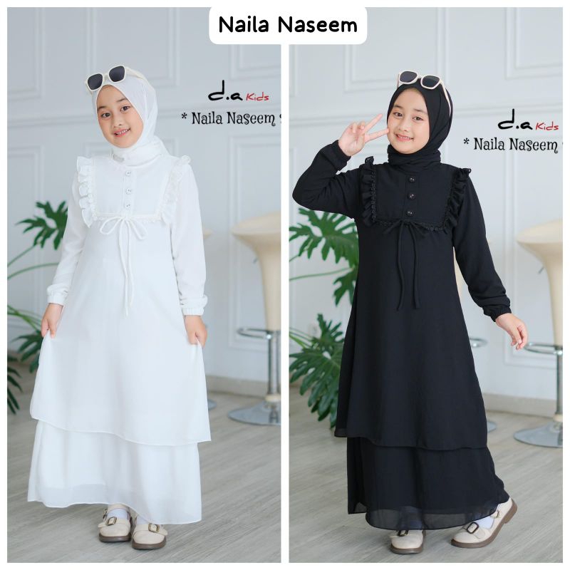 [ NAILA NASEEM ] By DA KIDS gamis putih anak gamis putih manasik samarinda gamis putih remaja tanggu
