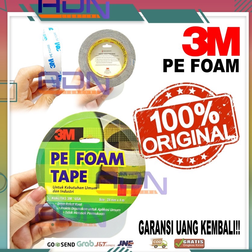 

Barang baru ADNin 3M Double Tape PE Foam 16TG 24 mm x 4mtr ORIGINAL ASLI USA