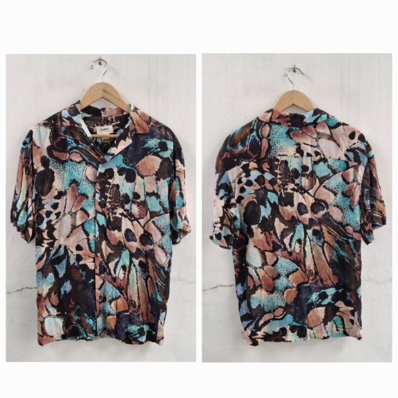 PULL&BEAR KEMEJA ABSTRACT PRINT SHIRT BARU ASLI ORIGINAL