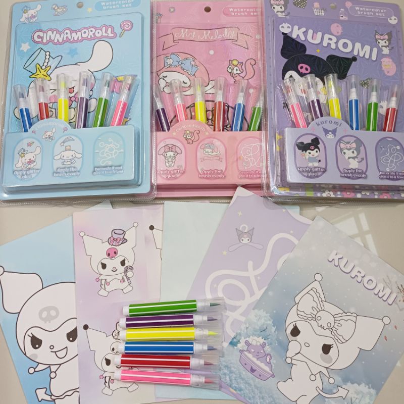 

Set mewarnai coloring dan spidol warna SANRIO CINNAMOROLL KUROMI MY MELODY