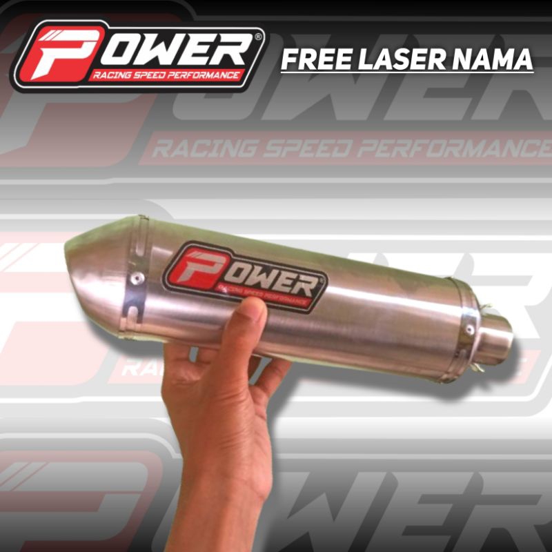 Tabung Slincer Kapsul POWER RACING inlet 38 suara ngebas adem