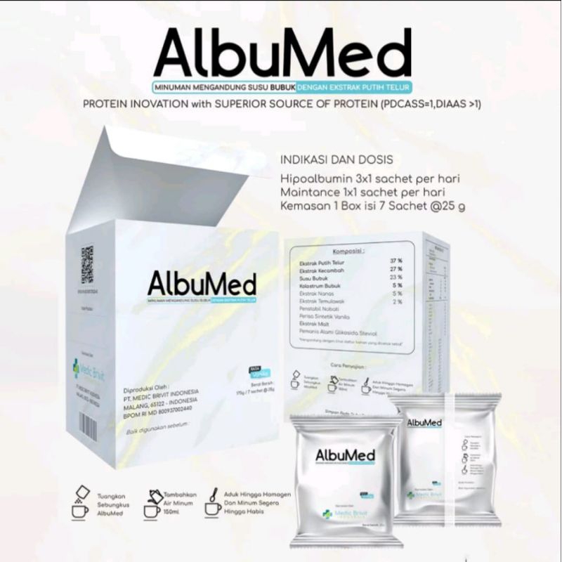 ALBUMED Minuman Ekstrak Putih Telur yang diHidrolisa dan Mengandung Susu