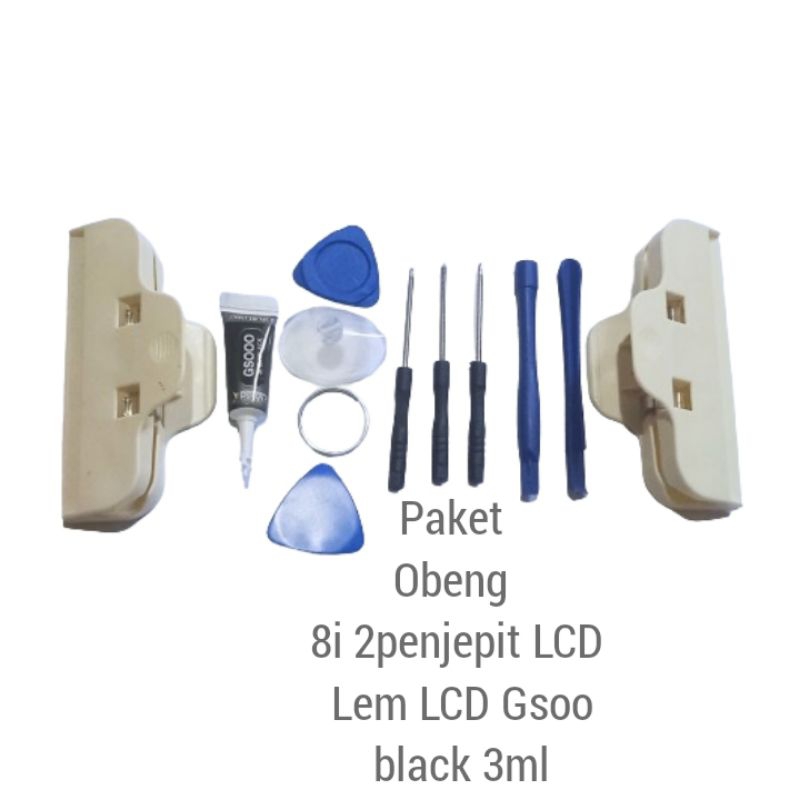 obeng 1paket 8in 2picis penekan lcd lem gsoo black 3Ml paket obeng 8i obeng tools  toolkit reparasi