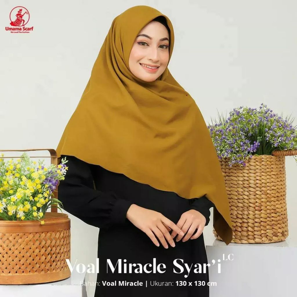 Jilbab Syari Segi empat jumbo Miracle plain by Umama Uk130x130 Oskara Ultimate Miracle Syari Metal B