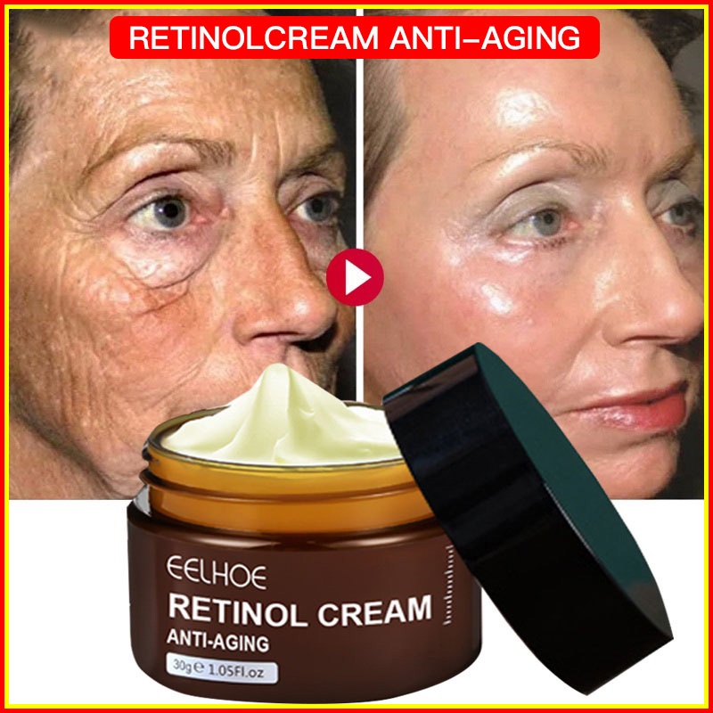 Retinol Cream/Serum Anti-aging Moisturizer Night Set - Cream Malam Untuk Pelembab Wajah Cream Pemuti