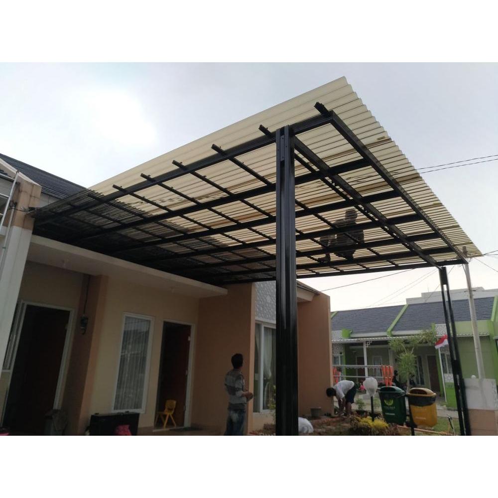 kanopi rumah minimalis atap polycarbonate