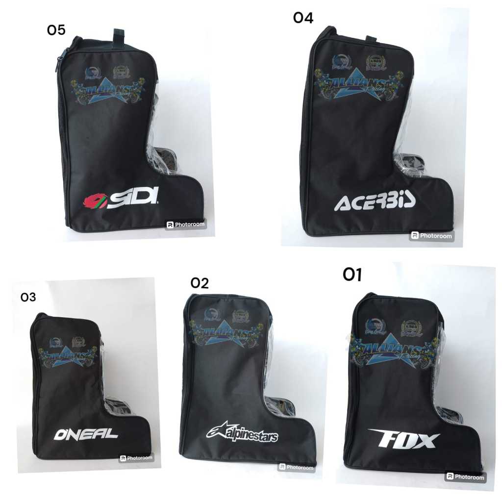 Tas sepatu tas sepatu tinggi tas sepatu roadrace tas sepatu boot HITAM 05 04 03 02 01
