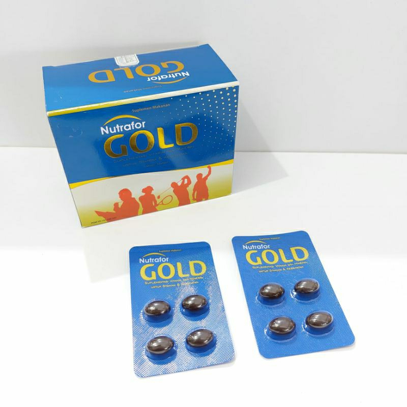 Nutrafor Gold Soft Gel isi 4 / Suplement Vitamin dan Mineral untuk Orang Tua