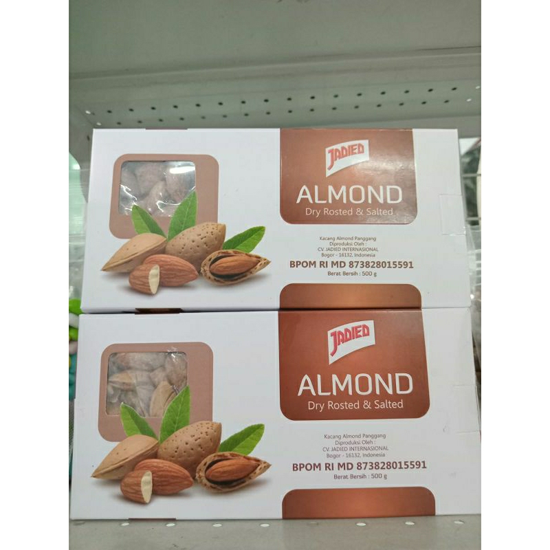 

ALMOND Dry Rosted&Salted Jadied 500gr