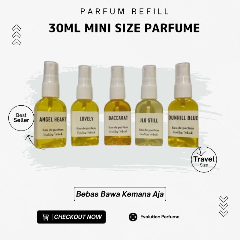 Parfum Refill 30ml Botol Plastik Parfum Mini Parfum Pria Wanita Tahan Lama Travel Size Parfum