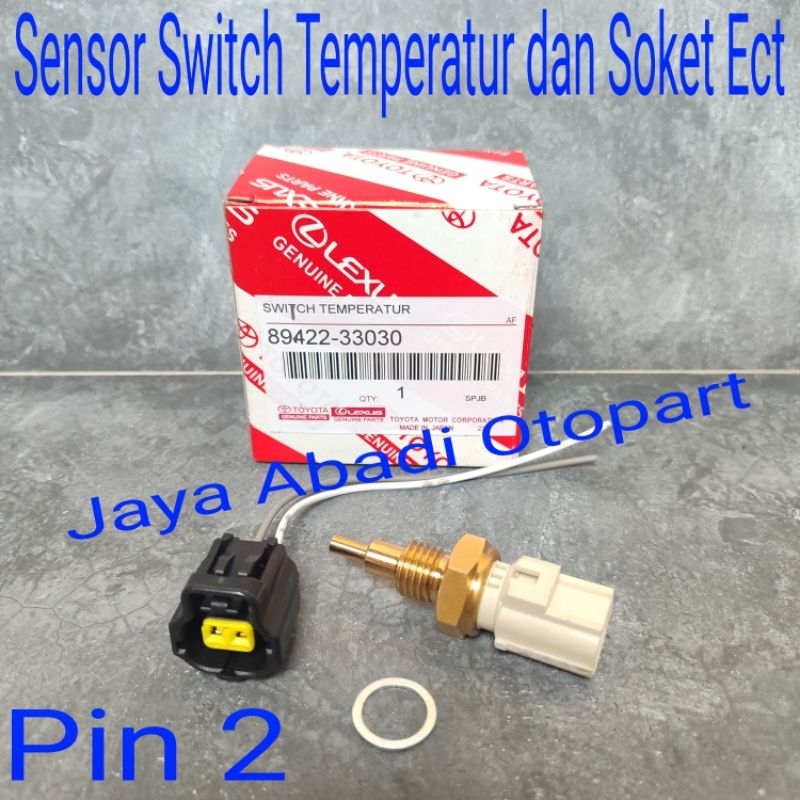 Switch Ect Sensor Temperatur Dan Soket Ect Altis Yaris Sienta Camry Original 2pin