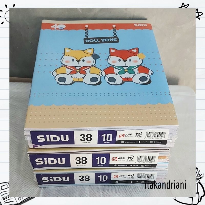 

Buku tulis SIDU murah isi 10 buku 38 lembar