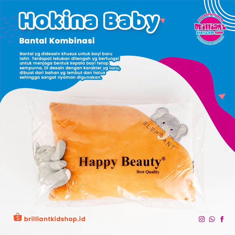Bantal bayi kotak besar gajah hokina baby