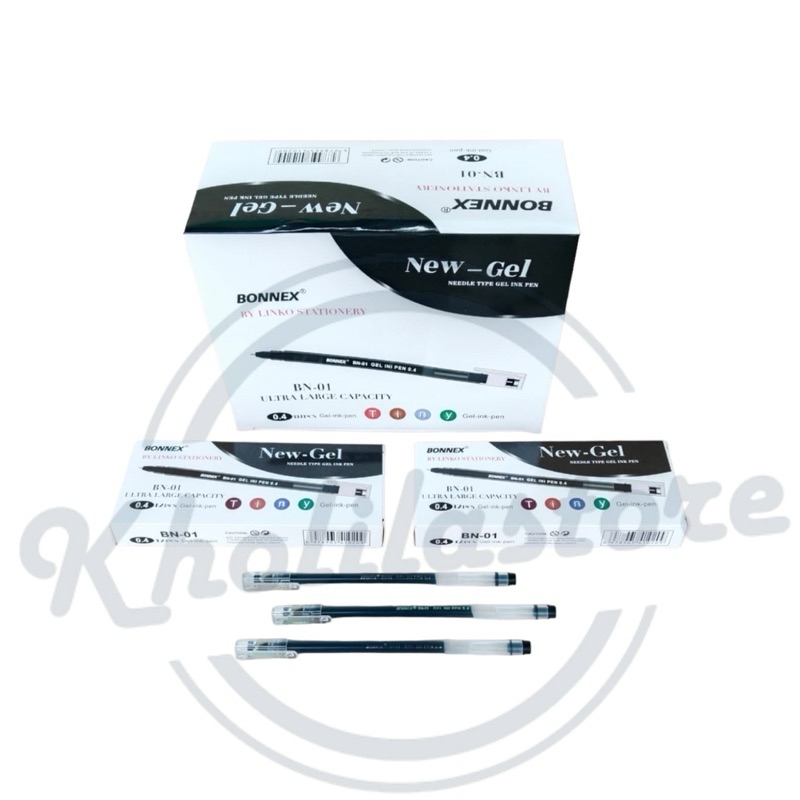 

Pulpen New Gel Bonnex BN-01 isi 12 pcs