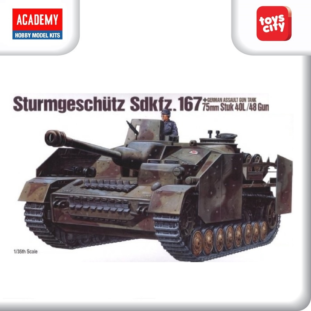 Academy Hobby Model Kits 1:35 Sd.Kfz.167 Sturmgeschutz StuG IV Mainan KIT Rakit