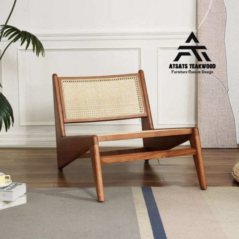 Kursi males lazy chair jati mix rotan