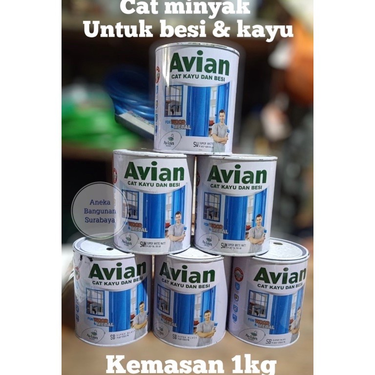 

KODE F64T Cat minyak untuk kayu besi AVIAN Paint meni 5kg 1kg