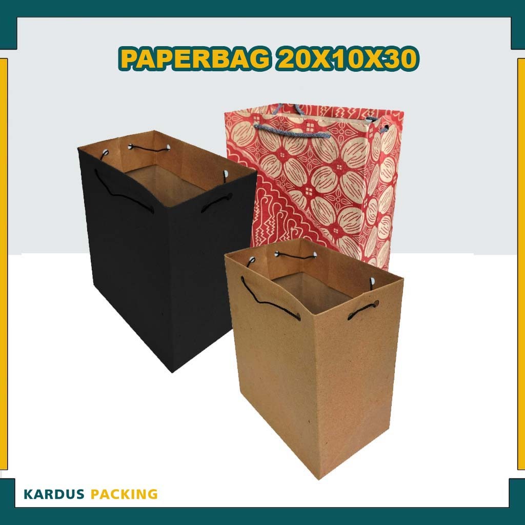 

Paper Bag 20x10x30 Cm (PAKET 12 PCS) / Tas Kertas / Tas Kado / Tas Souvenir