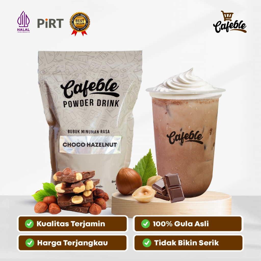 

Cafeble Bubuk Minuman Premium Rasa Hazelnut Choco Kemasan 1 kg