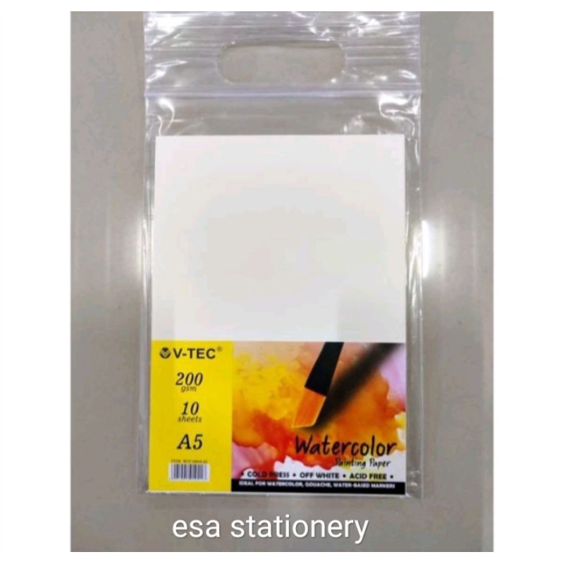 

Kertas Lukis V-Tec Watercolor Book A5 200 gsm