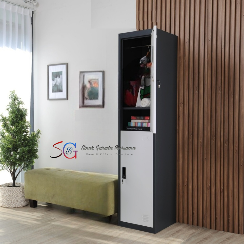 [ LOKER BESI ] LOKER BESI 2 PINTU JUMBO + KUNCI FORTE LK 402 B