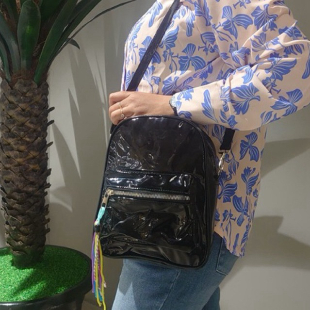 Tas ransel transparan tas ransel wanita tas multifungsi tas selempang transparan tas sekolah anak ta