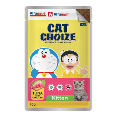 Alfamart CAT CHOIZE Makanan Kucing Basah Kitten Tuna & Chicken 70 gr