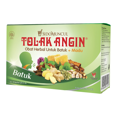 

SIDOMUNCUL Tolak Angin Obat Herbal Batuk Berdahak Madu Sachet 5 x 15 ml