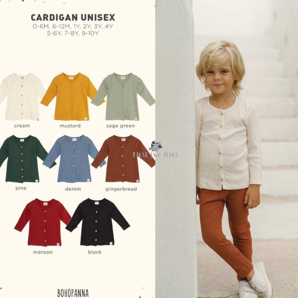 Bohopanna  Cardigan Uni  Cardigan Bayi dan Anak Uni Part 1